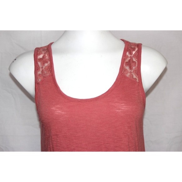 Kenar Womens Pink SleevelessTank Top Lace Detail Scoop Neck Tunic Size Small - Picture 2 of 8